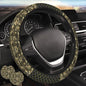 Camouflage Steering Wheel Cover Camouflage Leaf Steering Wheel Protector Neoprene 15Inch Car Accessories 2 Pcs Car Coasters for Women Men - color: Camouflage Leaf Checkered