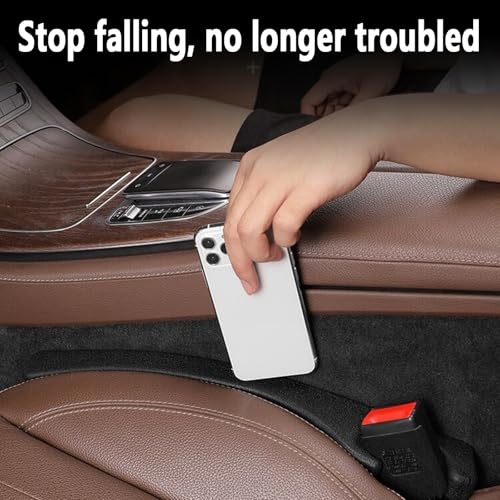 Car Seat Gap Filler Set of 2,Seat Gap Organizer, No Drop Seat Guard,2025 New Car Seat Side Gap Filler Organizer, Drop Seat Guards for Cars (Black 2Pcs) - color: Black