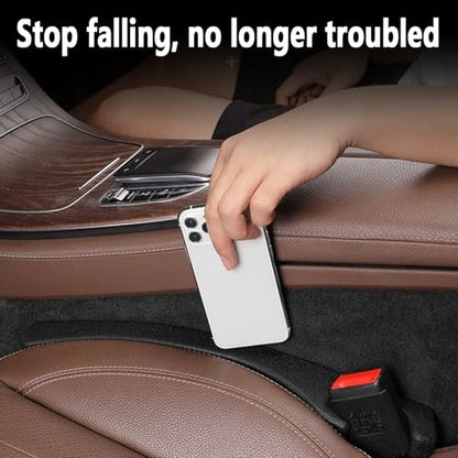 Car Seat Gap Filler Set of 2,Seat Gap Organizer, No Drop Seat Guard,2025 New Car Seat Side Gap Filler Organizer, Drop Seat Guards for Cars (Black 2Pcs) - color: Black