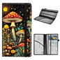 Car Registration and Insurance Holder for Women Men,Automobile License Document Card Holders Vehicle Glove Box Organizer Leather Accessories Driver Essential,Mushrooms Moon and Flowers - color: Mushrooms Moon and Flowers