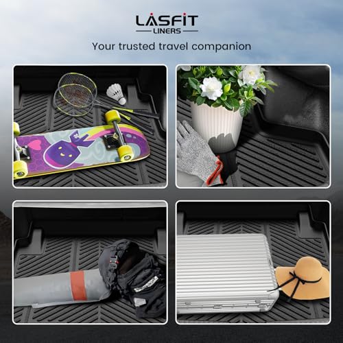 LASFIT Cargo Mat for Acura TLX 2021-2025 Sedan Custom Fit Trunk Mat Cargo Liner with Raised Edges, All Weather TPE Trunk Liner for Rear Cargo Area Protection, Black - size: 2021-2025 | For Acura TLX | Cargo Mats