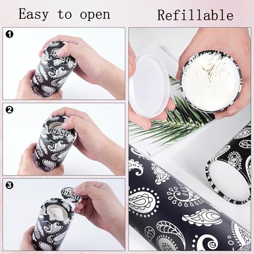 Car Tissues with Facial Tissue, 4 Pack Geometric Tissue Cylinder for Car Cup Holder, 2 Ply 50 Count Travel Tissues Tube for Console, Minimal Pattern Car Accessories