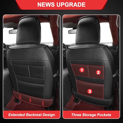 TTX LIGHTING Custom Fit Seat Covers for Ford Fusion 2013-2020 Full Set 5 Seats Premium Waterproof Faux Leather Airbag Compatible Black, Ford Fusion Seat Protector - size: 16.Fusion 2013-2020 5 Seat Full Set