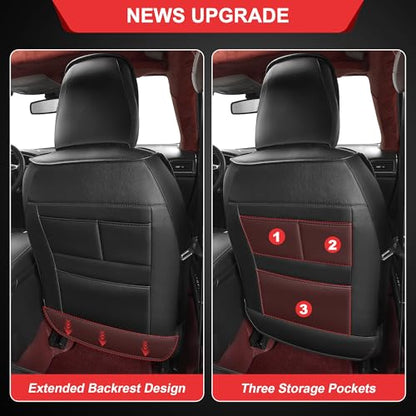 TTX LIGHTING Custom Fit Seat Covers for Ford Fusion 2013-2020 Full Set 5 Seats Premium Waterproof Faux Leather Airbag Compatible Black, Ford Fusion Seat Protector - size: 16.Fusion 2013-2020 5 Seat Full Set