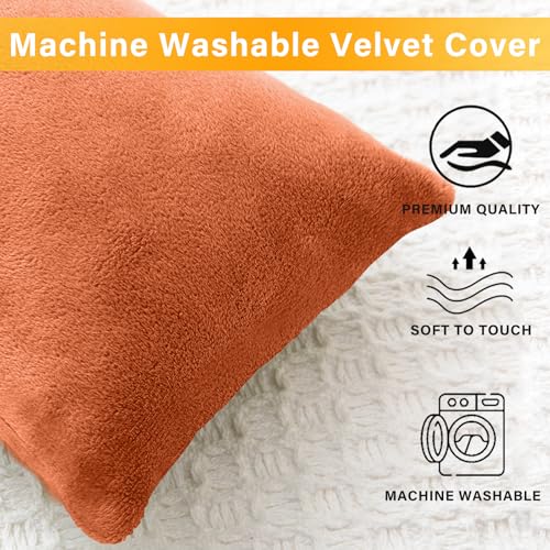 1 MIDDLE ONE 2 Pack Small Pillow, Memory Foam Mini Pillow 11 X 7 Inches for Travel, Sleeping, Nap and Neck, Knee, Lumbar Support, Tiny Cushion for Pet, Dogs (Orange) - color: Orange, size: 11x7 inch