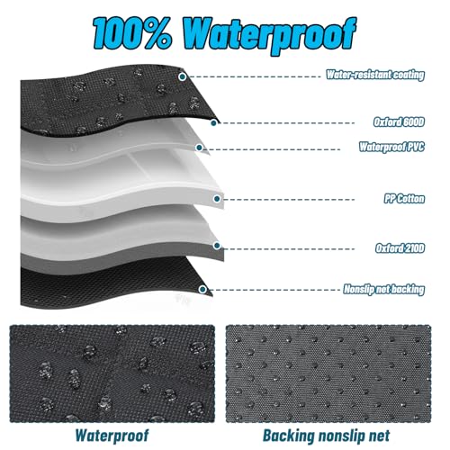 Pet Cover for Car Backseat, 600D Oxford Car Dog Seat Cover with Non-Slip Mesh, Waterproof Pet Protector for Sedan SUV Trucks (Black, 53.9 x 57.9 in)