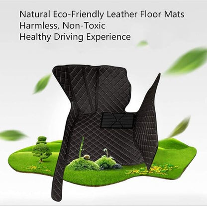 Custom Leather Car Mats, Vehicle-Specific Fit All-Weather Floor Mats, 100% Waterproof Anti-Slip Durable Protection for SUV Truck Sedan, Precision Tailored Protection (Yellow car mat) - color: Yellow car mat