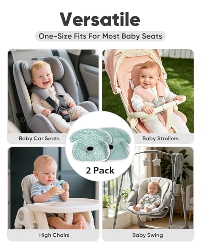 2 Pack Waterproof Baby Piddle Pads Carseat Potty Training Car Seat Protector, Waterproof Infant Car Seat Liner Cover to Prevent Pee, Leakproof and Washable (Green Flower) - color: Green Flower