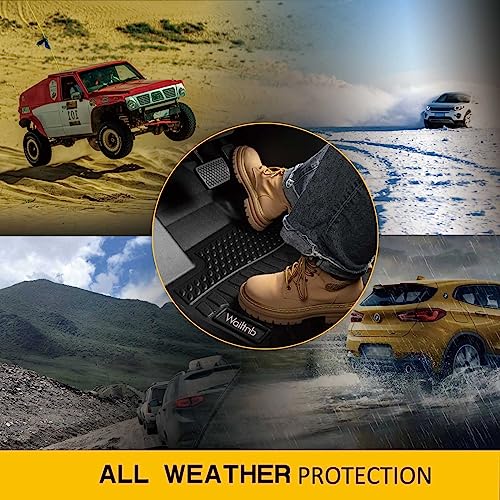 All Weather Floor Mats Custom for Chevrolet Bolt EV 2017-2023 Protection TPE Rubber Waterproof Non-Slip Durable Floor Liners Fits Front& 2nd Row Chevy Bolt EV Full Set Black Accessories - style: 14)For Chevrolet Bolt EV 2017-2024 Mat
