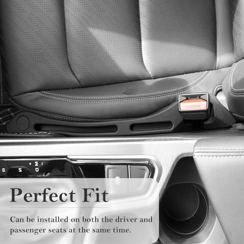 Car Seat Gap Filler 2-Pack, Universal Car Seat Gap Filler Organizer, Seat Gap Plug – Fills Gap Between Seat & Console (Premium Black) - color: Premium Black