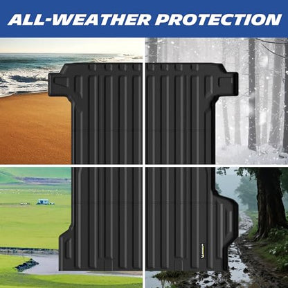 MICHELIN Truck Bed Mat for 2024-2026 Chevy Silverado EV WT/LT & GMC Sierra EV Elevation (Not Fit RST/Trail Boss/AT4/Denail), All-Weather Truck Bed Liner, Custom Fit, Durable TPE Bedliner, Non-Slip - size: 2) Silverado EV WT / LT | 24-26 | 5.9 FT