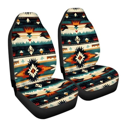 Dreaweet Native Southwest American Aztec Seat Covers for Cars Front Seats Only 2 Pack Universal High Back Bucket Seat Covers Car Seat Protector for SUV Sedan - color: Native Southwest American Aztec