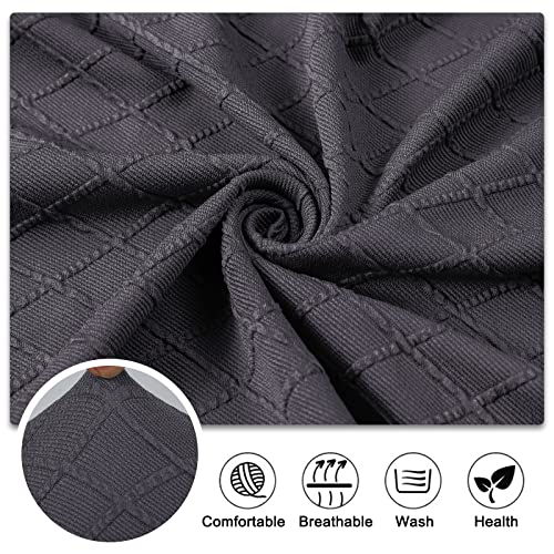 Lebaley Waterproof Stretch Bench Cover – Quilted Pattern, Elastic Rectangular Bench Seat Cover, Washable Bench Slipcover for Dining Room, Entryway & Kitchen (Grey) - color: Grey, size: Regular - Standard