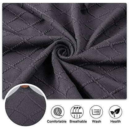 Lebaley Waterproof Stretch Bench Cover – Quilted Pattern, Elastic Rectangular Bench Seat Cover, Washable Bench Slipcover for Dining Room, Entryway & Kitchen (Grey) - color: Grey, size: Regular - Standard