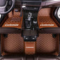 Custom Fit Car Floor Mats - Full Coverage Automotive Leather Floor Liners for Most Vehicles by MingyunSM (Brown) - color: brown
