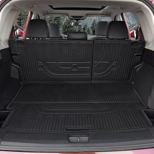 Cargo Mat for Nissan Rogue 2026 2025 2024-2021 Accessories, Full Coverage All Weather Trunk Cargo Liner with Backrest Protectors & Storage Mats