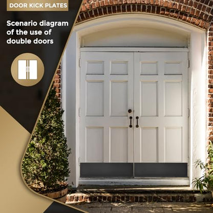 uxcell Aluminum Door Kick Plate, 6 x 34 Inches, Black (Single Pack) - color: Black, size: 6 x 34 Inch