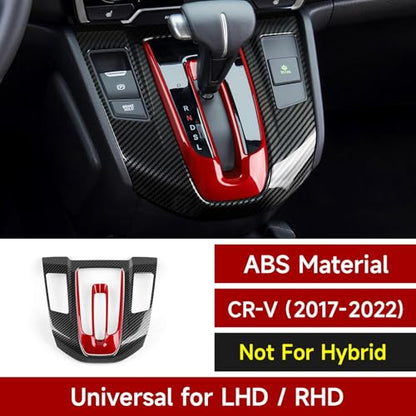 Gas 2PCS Gear Shift Panel Decals for Honda CRV 2017 2018 2019 2020 2021 2022 Accessories CR-V ABS Carbon Fiber Stickers - color: 2pcs Gas Gear Shift Panel