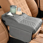 Upgraded Car Center Console Cover,PU Leather Car Armrest Cover Cushion Contains High Elasticity Sponge with Cup Holder,2 Storage Bags Tissue Box (Grey-B) - color: Grey-B