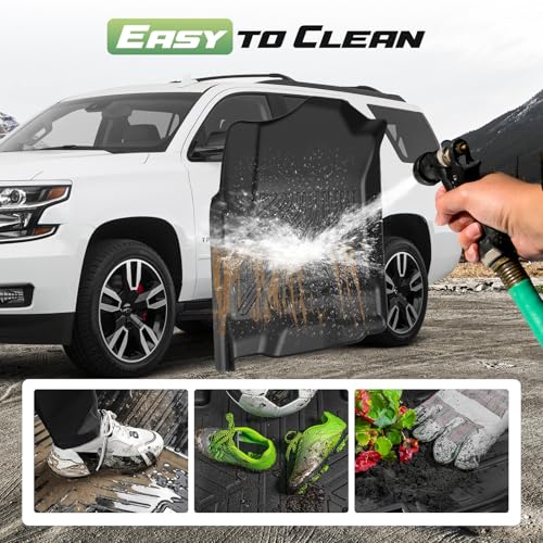 Cartist Floor Mats for 2015-2020 Chevy Tahoe & GMC Yukon Denali | SLE | SLT (7 Seats, Not for Yukon XL), All Weather Cargo Liner for Tahoe Accessories, Heavy Duty TPE Car Mats, Car Accessories - size: 1)Chevy Tahoe 2015-2020 Full Set