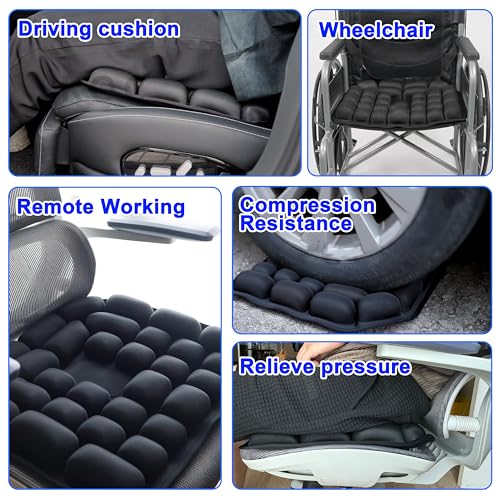 Sondor Travel Cushion,Portable & Adjustable Airplane seat Cushion for Long Flights,Inflatable Cushion for Wheelchair, Travel,Driving