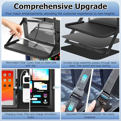 KaiCross Backseat Car Organizer with Upgraded Foldable Tray, Car Seat Organizer for Kids, Travel Accessories with 9 Storage Pockets,Car Seat Organizer Backseat with Touch Screen-1 Pack - size: 1 Pack
