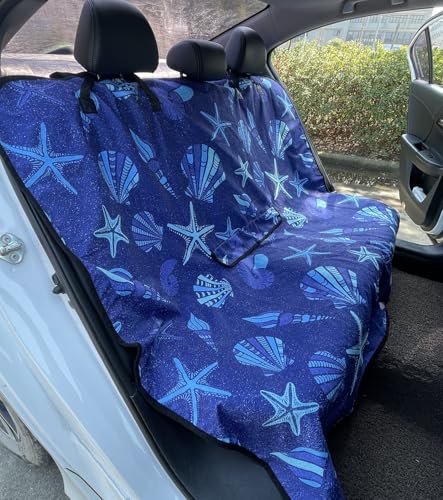 Waterproof Backseat Cover for Car Trucks Van SUV Jeep,Rear Bench Towel Seat Covers,(Conch Shells Starfish) - color: Conch Shells Starfish