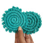 Cotton Car Coasters for Cup Holders, 2PC Car Cup Coasters, Drink Coaster Holder, Cute cupholder Coaster Accessories for Women, Macrame, Boho (Ocean Teal) - color: Ocean Teal