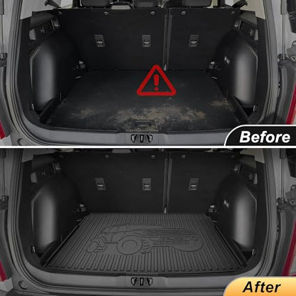 AOMSAZTO Cargo Liner Custom Fit for Ford Bronco Sport 2026 2025 2024 2023 2022 2021- All Weather Protection Automotive Trunk Floor Mat - Waterproof Cargo Mat for Bronco Sport