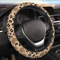 Car Steering Wheel Cover with Anti-Slip Lining, Universal 15 inch Wheel Cover, Fashion Car Interior Accessories for Women Men - Brown Heart Leopard Cheetah - color: Brown Heart Leopard Cheetah