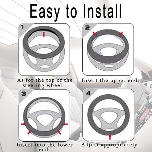 Fluffy Steering Wheel Cover for Women/Girls/Ladies Fuzzy Steering Wheel Cover Winter Warm Faux Wool Plush Car Wheel Cover Furry Steering Wheel Protector Universal Fit 15 Inch (White)