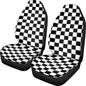 Pehede Car Seat Cover Black and White Chess Pattern Front for Cars, Easy to Install Cover Set, Accessories Auto Trucks Van SUV,2 Packs - color: Multi02