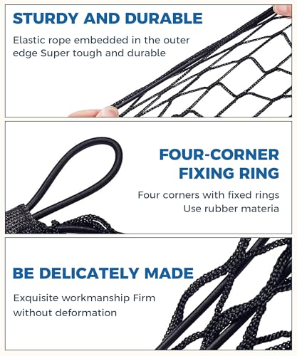 Cargo Net,Cargo Net for SUV,Truck Bed Organizer,Car Accessories Automotive Cargo Nets,3 Pocket Truck Bed Cargo Net,Truck Net Truck Storage,Mesh Storage Net for SUV, Car, Pickup Truck Bed, Etc