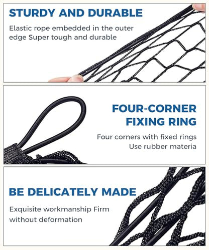 Cargo Net,Cargo Net for SUV,Truck Bed Organizer,Car Accessories Automotive Cargo Nets,3 Pocket Truck Bed Cargo Net,Truck Net Truck Storage,Mesh Storage Net for SUV, Car, Pickup Truck Bed, Etc