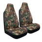 TOYOUN Camo Universal Front Car Seat Covers Waterproof Highback Bucket Seat Covers Green Forest Camouflage Print-Fit Most Cars, Trucks, SUVS, Vans 2 PCS Auto Seat Covers Car Seat Protector - color: green