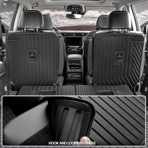 Kick Mats for 2021-2025 2026 Jeep Grand Cherokee L with 2nd Row Captain Chairs (Only for 6-Seater), All Weather TPE SeatBack Protector Accessories (L | 2nd Row Backrest Mats) - style: Grand Cherokee L | 2021-2026 | 2nd Row Backrest Mats