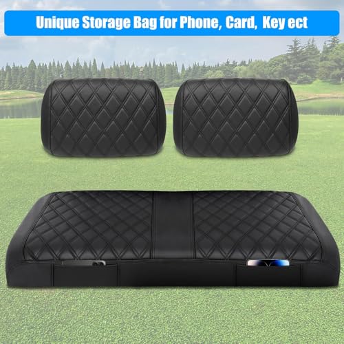 Golf Cart Seat Covers Front for Yamaha G2 G8 G9 G11 G14 G16 G19 G20 G22 Golf Carts Made Thick Premium Marine Leather with Custom Diamond Anti-Scratch/Anti-Fading/Easy to Install - style: Fit YAMAHA G2 G8 G9 G11 G14 G16 G19 G20 G22