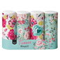 Chic Facial Tissue Holder for Car Cup Holder - Travel Tissue Tubes Box Container (3-ply, 4 Pack, 200 Sheets) - style: Green Floral