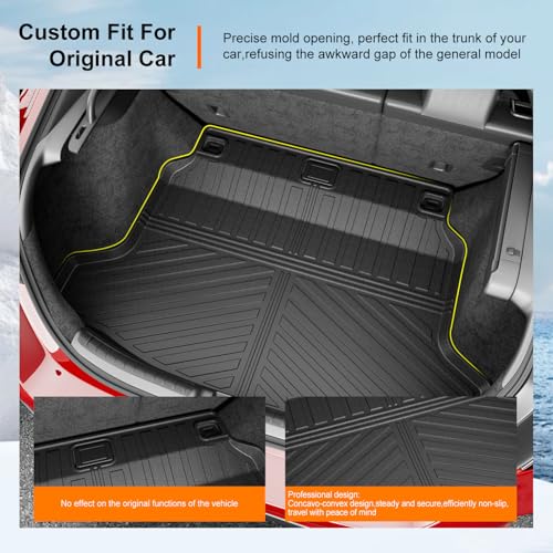 powoq Floor Mats Compatible with 2022-2026 Honda Civic Hatchback Cargo Mat Floor Liner Back Seat Protector TPE Replacement for 2022 2023 2024 2025 2026 Honda Civic Accessories (Trunk Mat+Floor mats) - size: Compatible with Civic Hatchback | 2022-2026