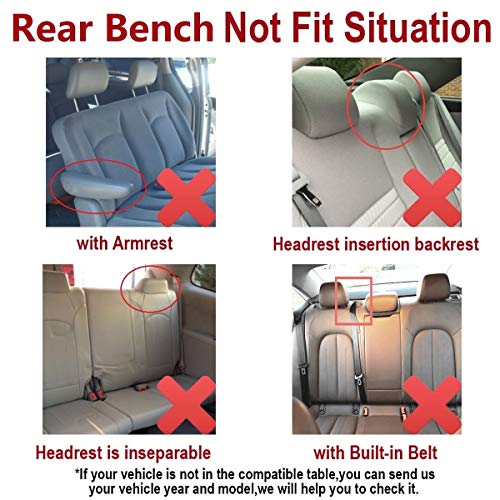 Flying Banner Car Seat Covers Front Seats Rear Bench Polyester car seat Protectors Easy installations Rear Bench Split Classic man Lady Truck (Full Set - Low Back, Black Gray) - color: Black Gray