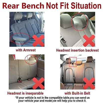 Flying Banner Car Seat Covers Full Set Front Seats and Rear Bench Polyester car seat Protectors Black Gray Purple airbag Compatible Rear Bench Split (Black Mint Green) - color: Black Mint green