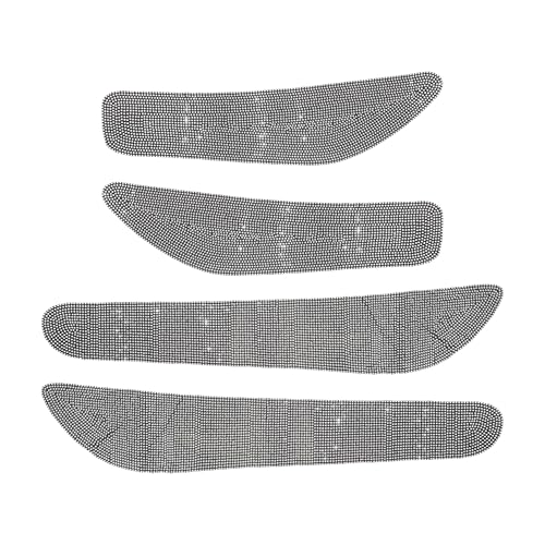 Unifizz Bling Car Door Anti-Kick Pad Crystal Door Protective Pad Universal Anti-Kick Dirty Stickers Anti-Collision Stickers,4 Pack/Set(2 Pack for Front Do-or and 2 Pack for Back Seat Do-or),White
