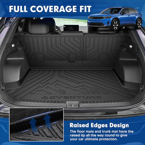 Mixsuper Cargo Liner for Honda Prologue 2024 2025 2026, All Weather Trunk Mat Backrest Mat TPE Back Seat Cover Protector for Prologue Accessories - size: 24-26 |Prologue| Cargo & Backrest Mat
