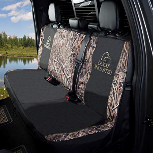 Ducks Unlimited Auto Seat Covers, Easy to Install Front and Bench Seat Covers for Car, Truck, and SUV, Polyester (Shadow Grass Blades), Full Size Bench