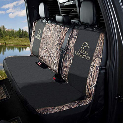 Ducks Unlimited Auto Seat Covers, Easy to Install Front and Bench Seat Covers for Car, Truck, and SUV, Polyester (Shadow Grass Blades), Full Size Bench