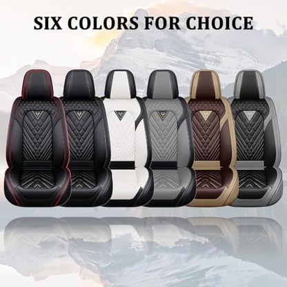 Car Seat Covers Front Seats for Honda Insight 2010-2022, Waterproof Nappa Leather Car Seat Cover, Full Coverage Car Seat Covers Sets(2 Seats/Black Red) - color: Black Red 2 Seats, size: Honda Insight 2010-2022