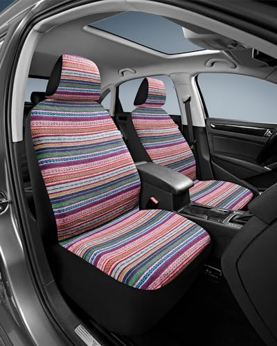 Baja Blanket Bucket Seat Covers, Front Automotive Protection,Universal Fits for Cars, Trucks, Van, SUV - Airbag Compatible (4PCS Pink)