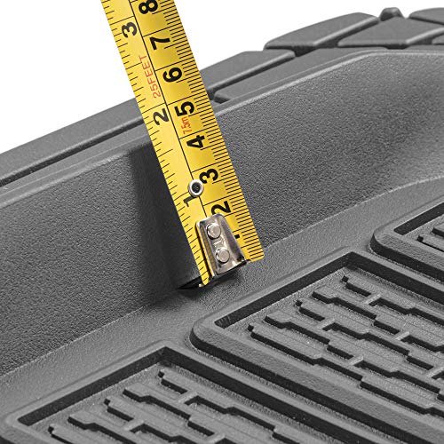 Cat® CAMT-9014 (4-Piece) Heavy Duty Deep Dish Rubber Floor Mats, Trim to Fit for Car Truck SUV & Van, All Weather Total Protection Durable Liners - color: Gray, style: CAMT-9014