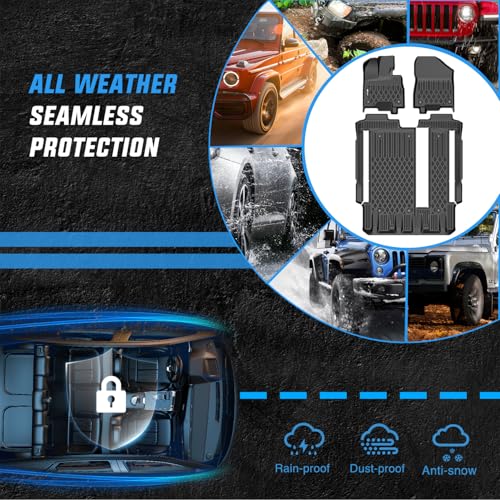 Nilight TPE Floor Mats for Toyota Sienna 8 Seats 2021 2022 2023 2024 2025 All Weather Custom Fit Heavy Duty Floor Liners - color: 2021-2026 Toyota Sienna|8 Seat