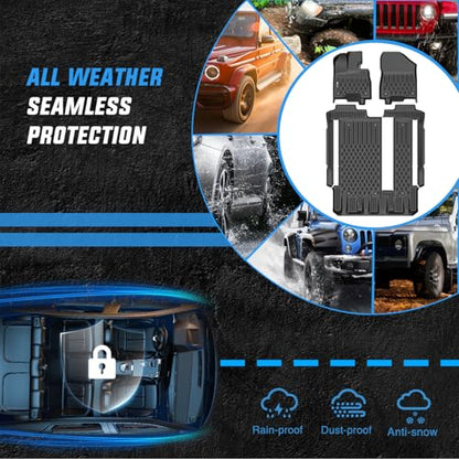 Nilight TPE Floor Mats for Toyota Sienna 8 Seats 2021 2022 2023 2024 2025 All Weather Custom Fit Heavy Duty Floor Liners - color: 2021-2026 Toyota Sienna|8 Seat
